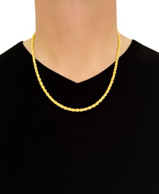 Forza Rope Chain 22" Necklace (4-1/10mm) in 14k Gold