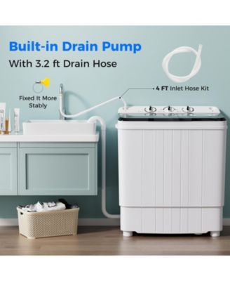 17.6 lbs Portable Washing Machine with Drain Pump