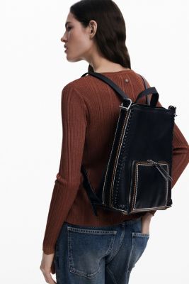 Женский плетеный рюкзак Desigual среднего размера