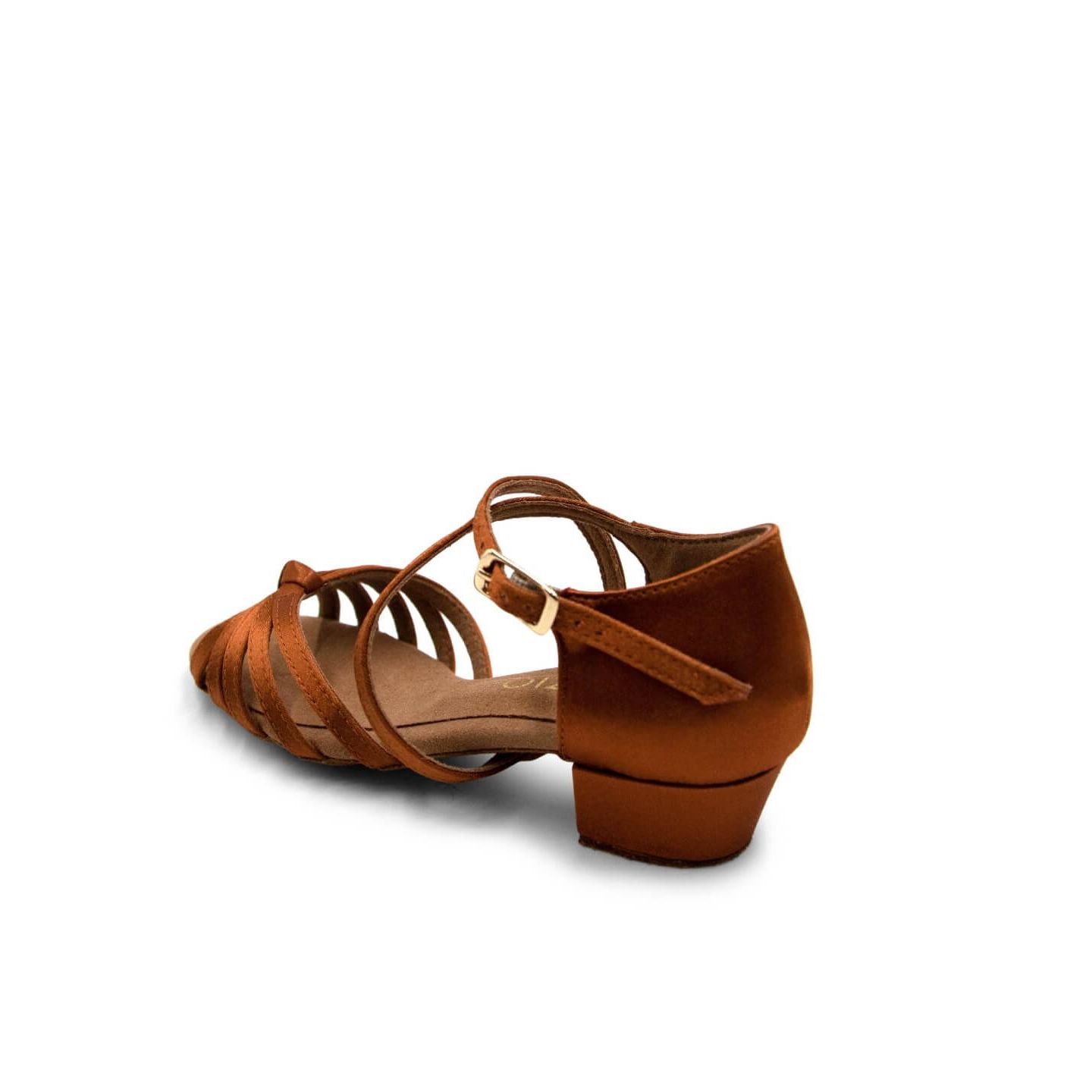 Обувь Capezio Valentina Ballroom Shoe для девочек, цвет: Коричный — фото 4