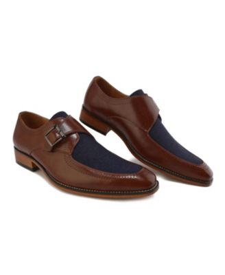 Men's Moc Toe Monk Strap Two-Tone Loafer