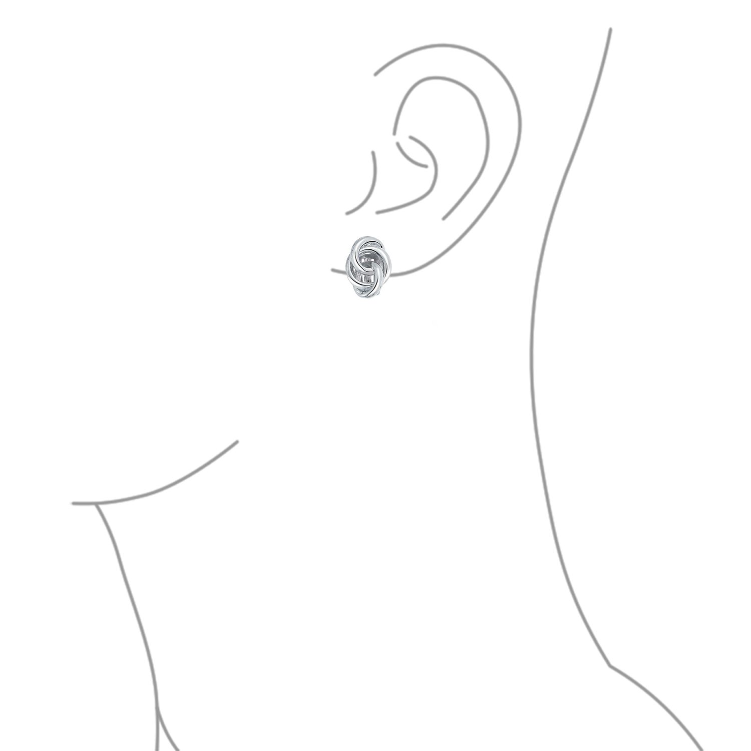 Classic Interlocking Love Infinity Knot Clip On Earrings Gold Plated