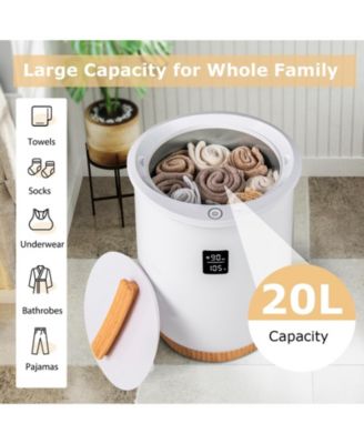 20L Large Heated Towel Warmer with LED Display and Button Control
