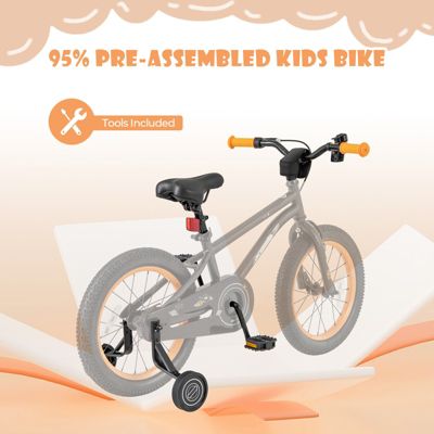 Kids Bike Sport Bicycle for 4-7 Years Old with Adjustable Seat, Reflectors, and Training Wheels for a Safe and Fun Ride