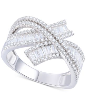 Macy's - Diamond Crossover Ring (1 ct. t.w.) in 14k White Gold