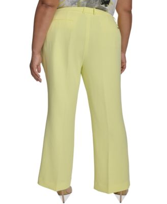 Плиссированные брюки-клеш со средней посадкой размера плюс от DKNY