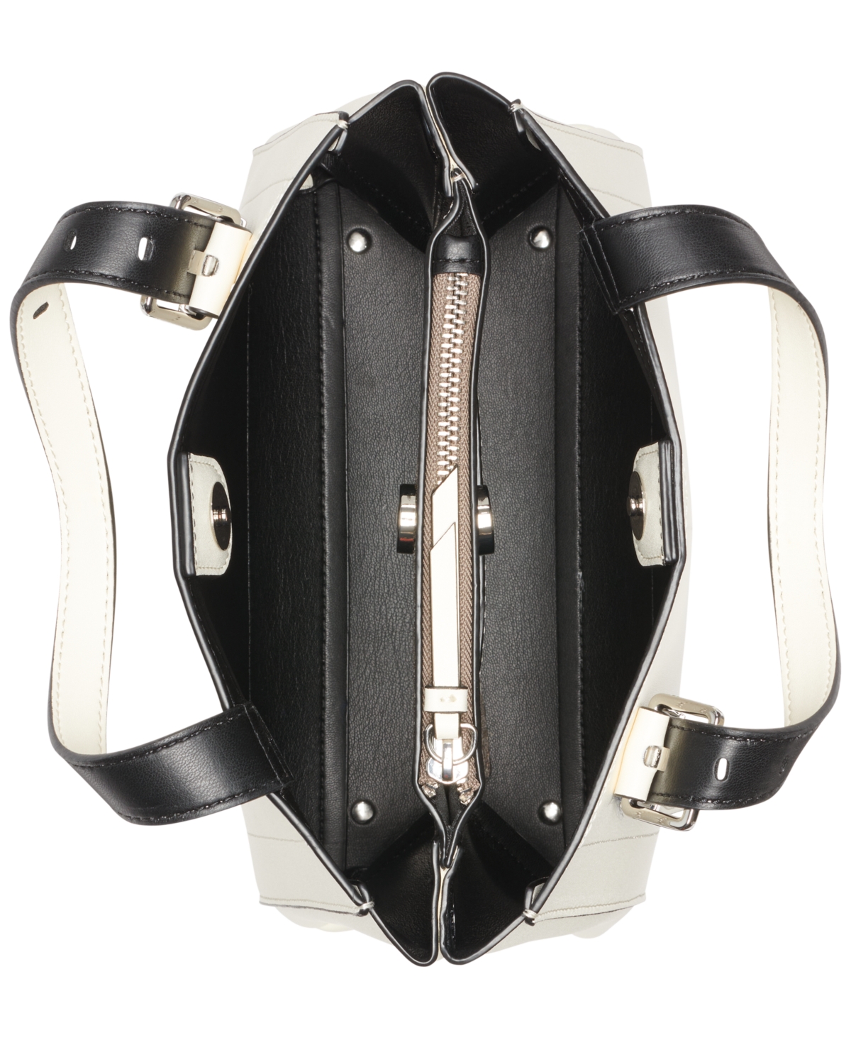 Calvin Klein Lowen Triple Compartment Adjustable Crossbody In Neutral