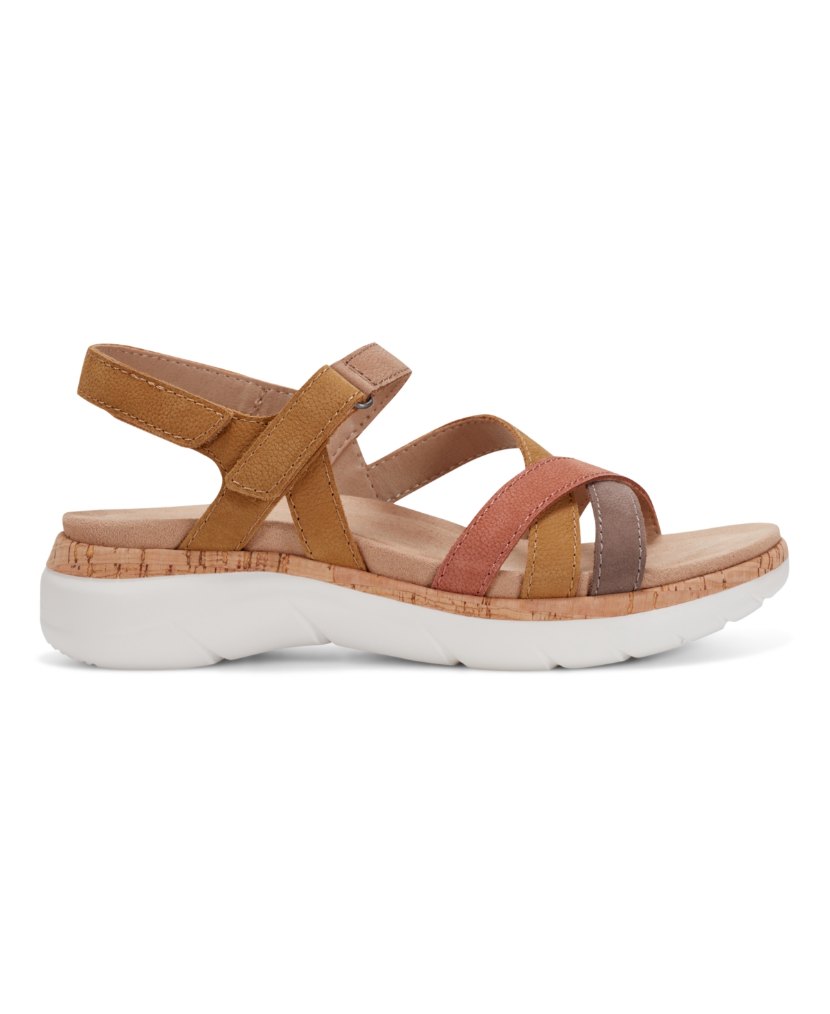 EARTH WOMEN'S ROSIE STRAPPY SLINGBACK FLAT SANDALS 
