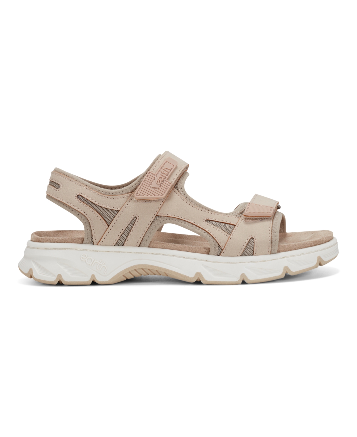 EARTH WOMEN'S VENNY BANDED SPORTY FLAT SANDALS 