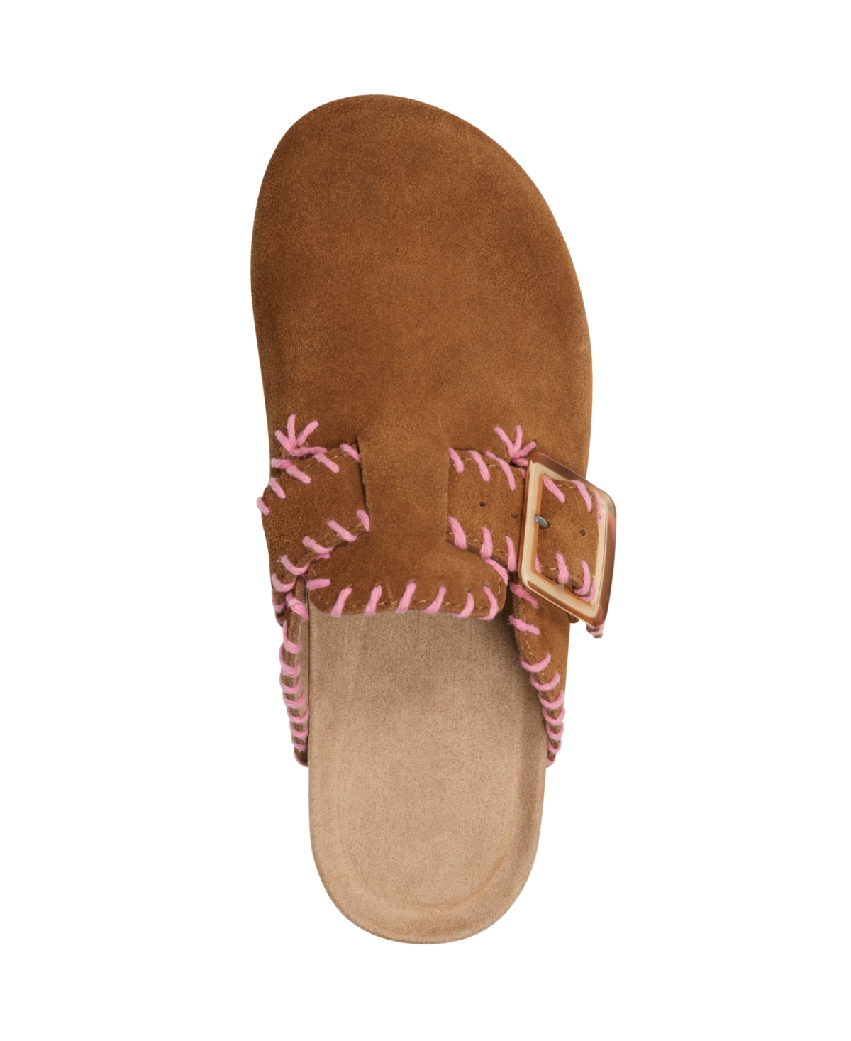 Shop Earth Women's Gena Stitched Flat Clogs In Cognac Suede