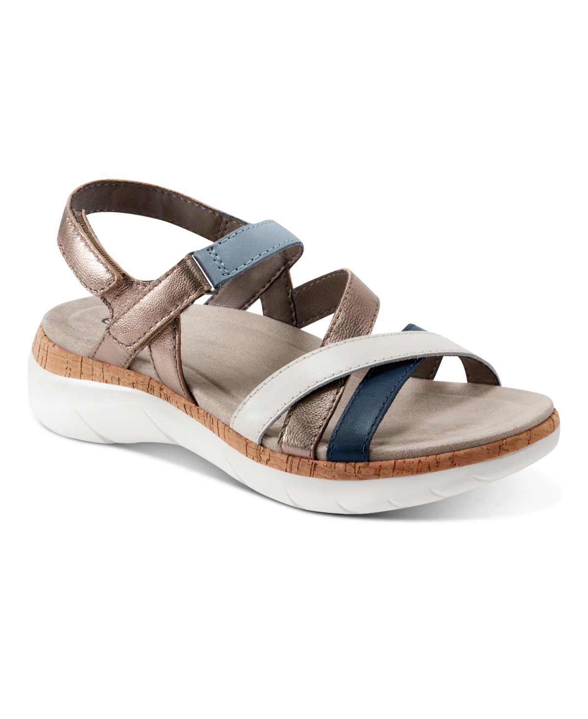 EARTH WOMEN'S ROSIE STRAPPY SLINGBACK FLAT SANDALS 