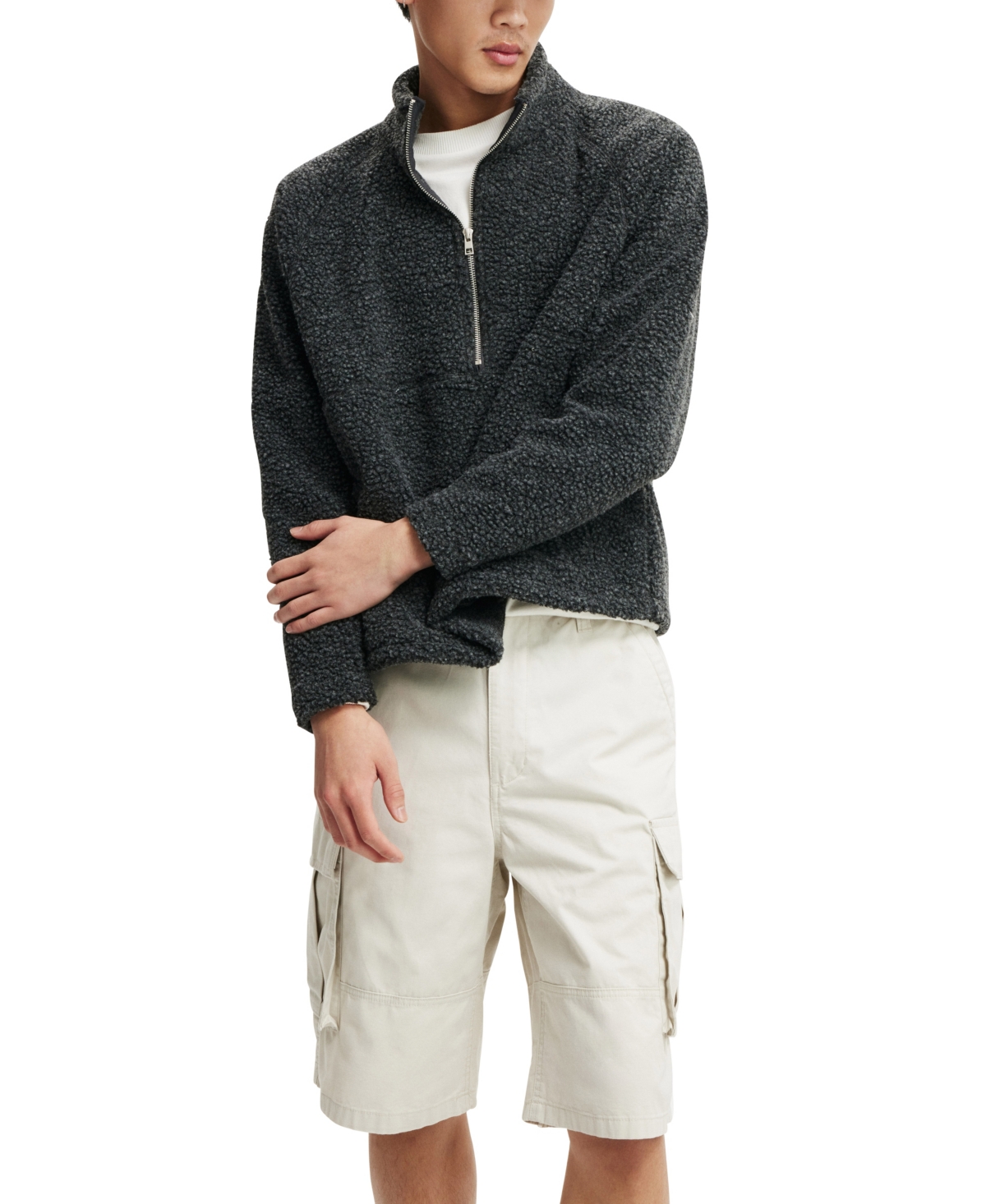 COTTON ON MEN'S BAGGY CARGO SHORTS 