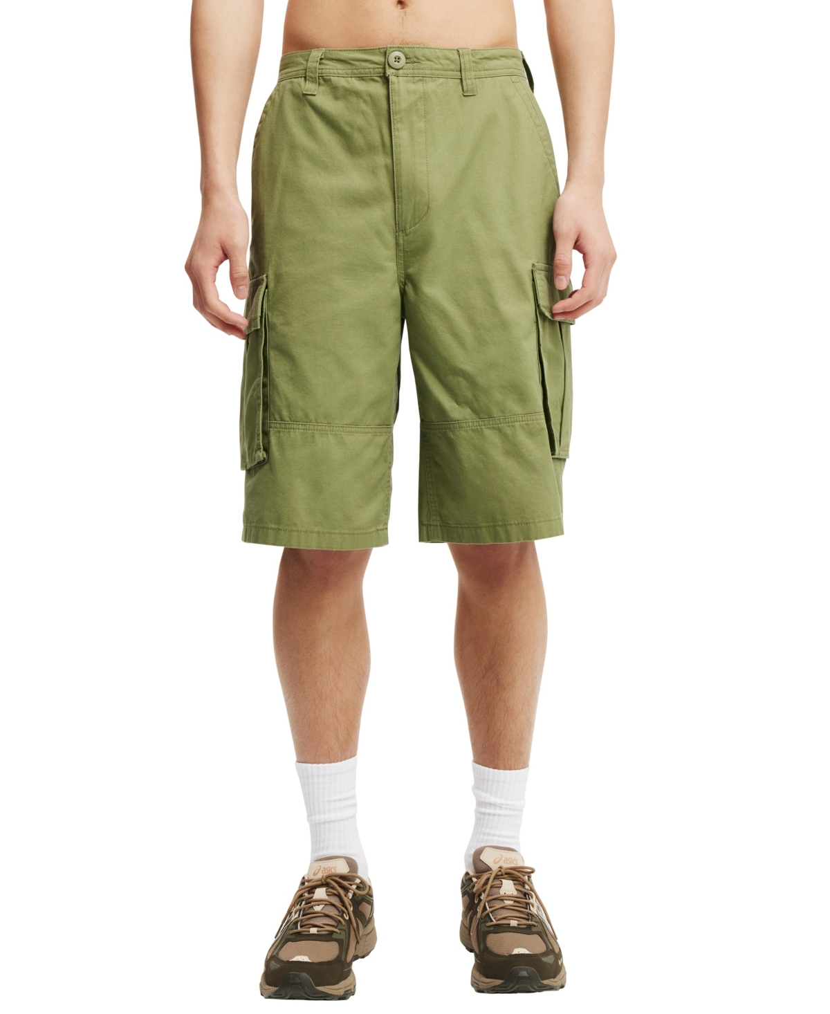 Shop Cotton On Men's Baggy Cargo Shorts In Military Twill