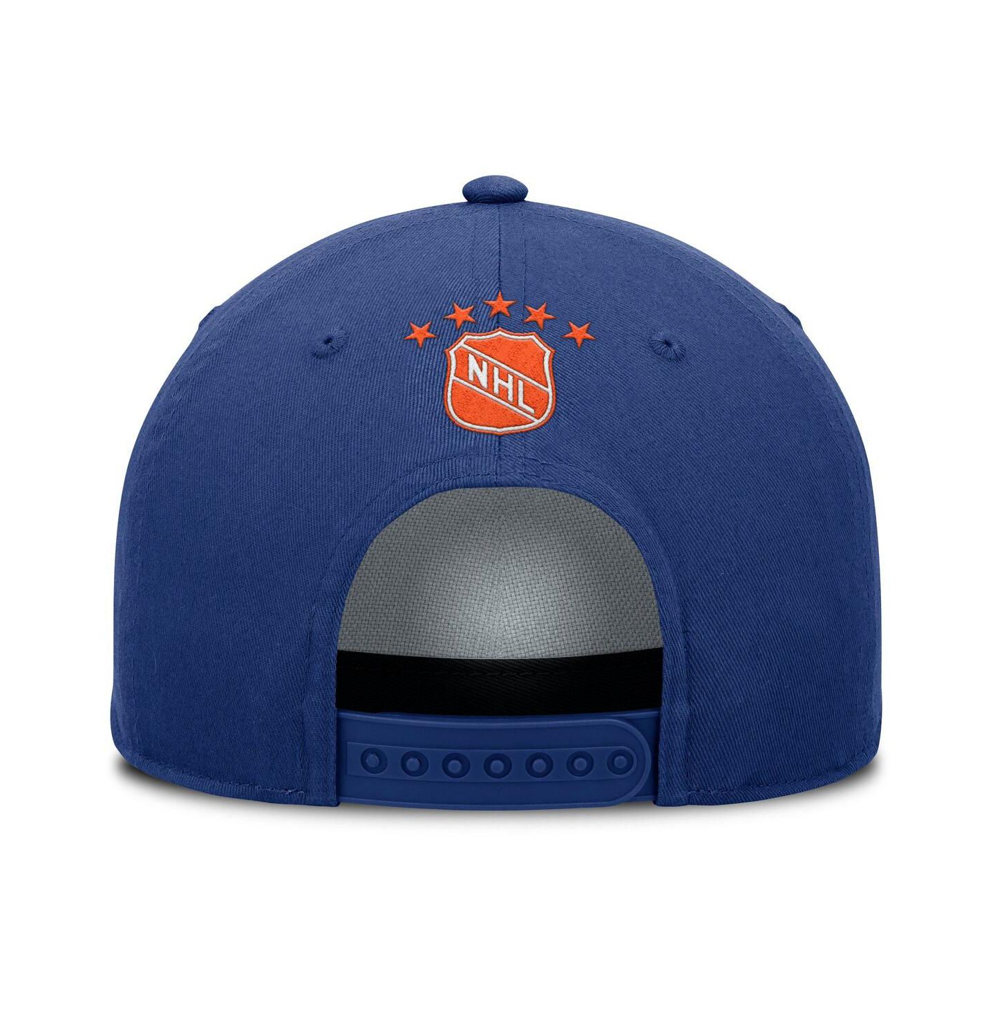 Мужская кепка Fanatics Blue Edmonton Oilers Decades Collection A-Frame Rope Adjustable Hat — фото 2