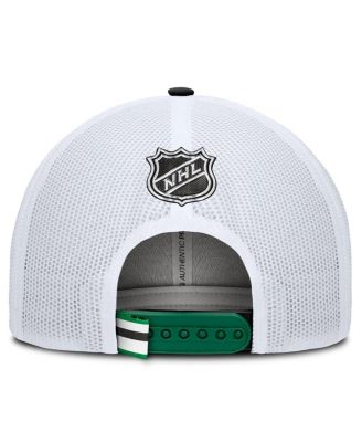 Мужская кепка дальнобойщика Fanatics Kelly Green/White Dallas Stars Authentic Pro Rink Trucker