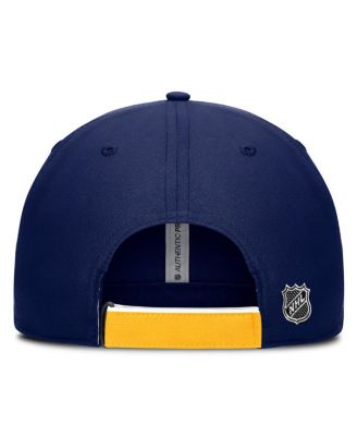 Мужская золотая /темно-синяя шляпа Fanatics Nashville Predators Authentic Pro с регулируемой посадкой по фигуре