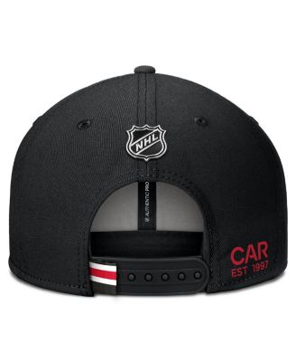 Мужская черная кепка-снэпбэк Fanatics Carolina Hurricanes Authentic Pro Prime