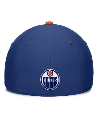 Мужская шапка Fanatics Royal Edmonton Oilers Rink Team Code Flex для катка Fanatics