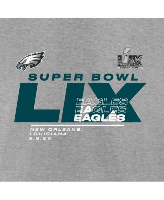 Мужская футболка с длинным рукавом Fanatics Heather Gray Philadelphia Eagles Super Bowl LIX Quick Pass от Fanatics