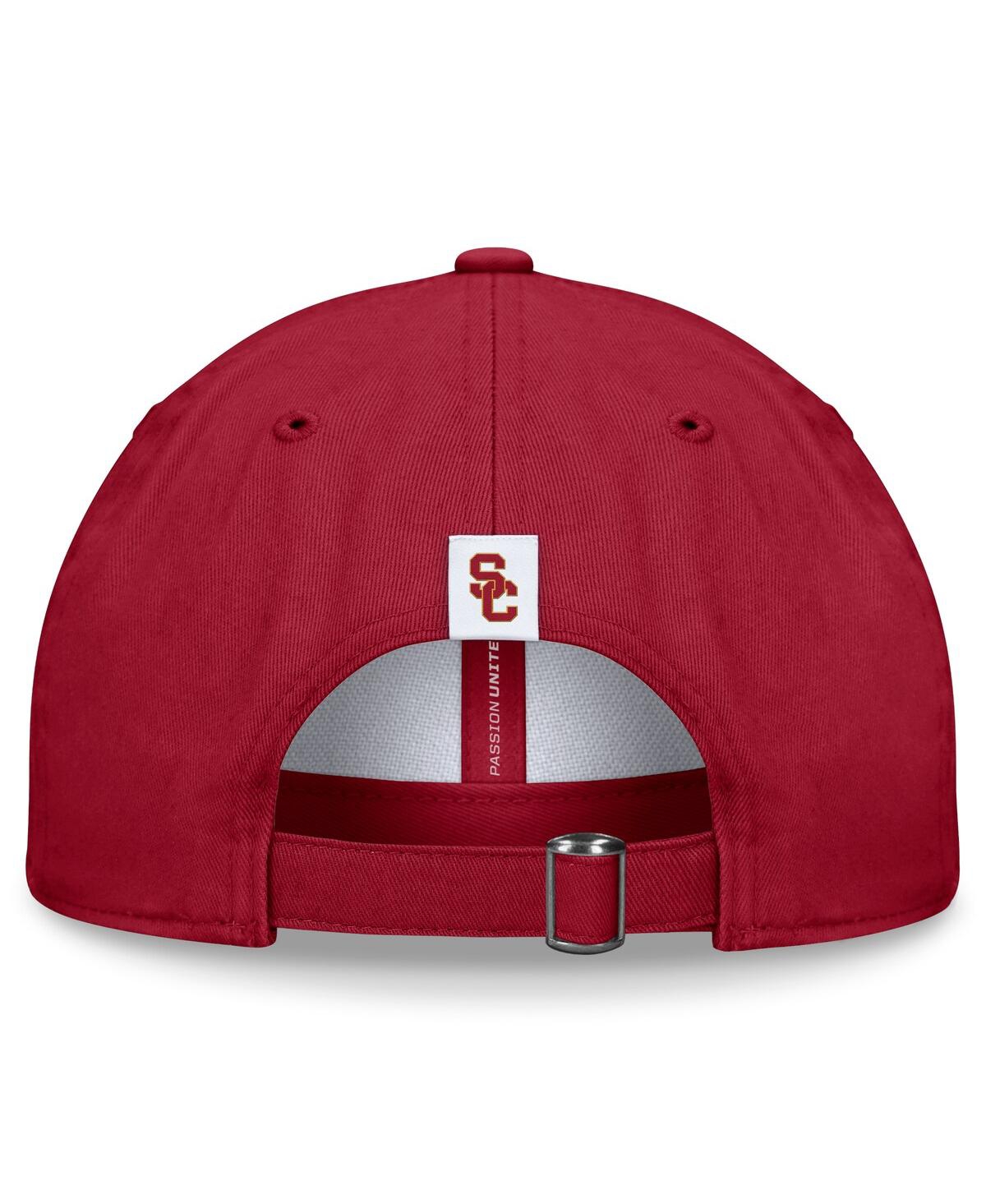 Top Of The World Men's White/cardinal Usc Trojans Heritage Weston Adjustable Hat In White,cardinal