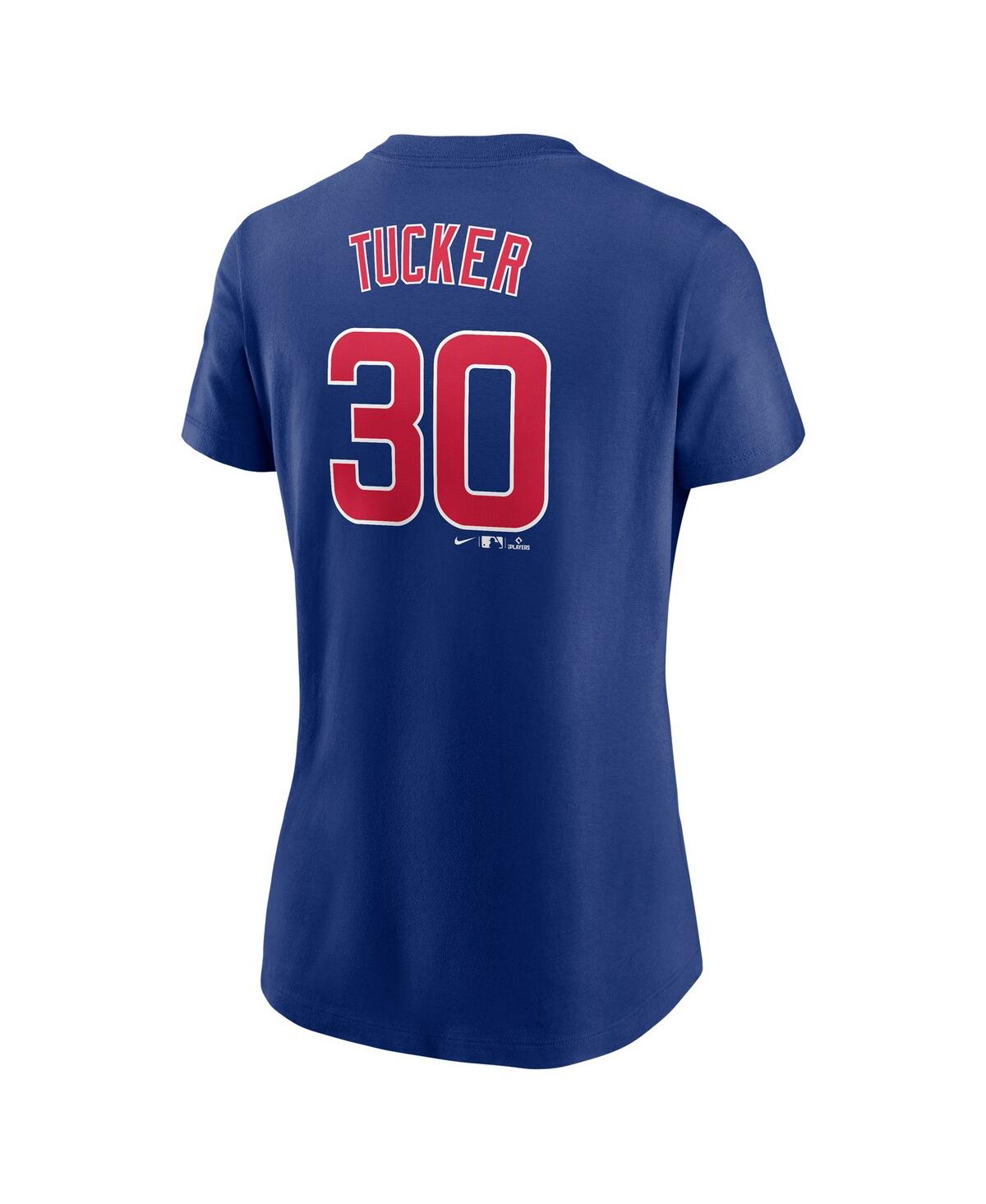 Nike Women's Kyle Tucker Blue Chicago Cubs Fuse Name Number T-shirt In Blue