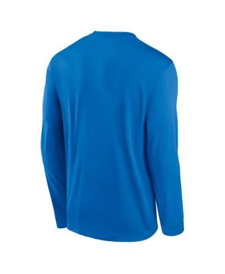 Мужская синяя футболка Nike Detroit Lions Icon Legend Performance с длинным рукавом