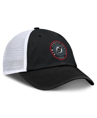 Men's Black/White New Jersey Devils Averie Trucker Adjustable Hat