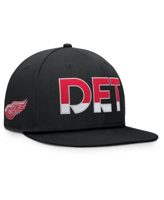 Men's Black Detroit Red Wings Authentic Pro Rink Snapback Hat