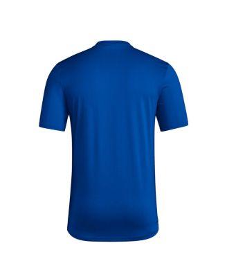 Мужская футболка Adidas Royal Kansas Jayhawks для баскетбола на корте Orbit перед игрой