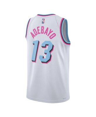 Мужские и женские кроссовки Nike Bam Adebayo White Miami Heat 2024/25 Swingman Player Jersey - City Edition