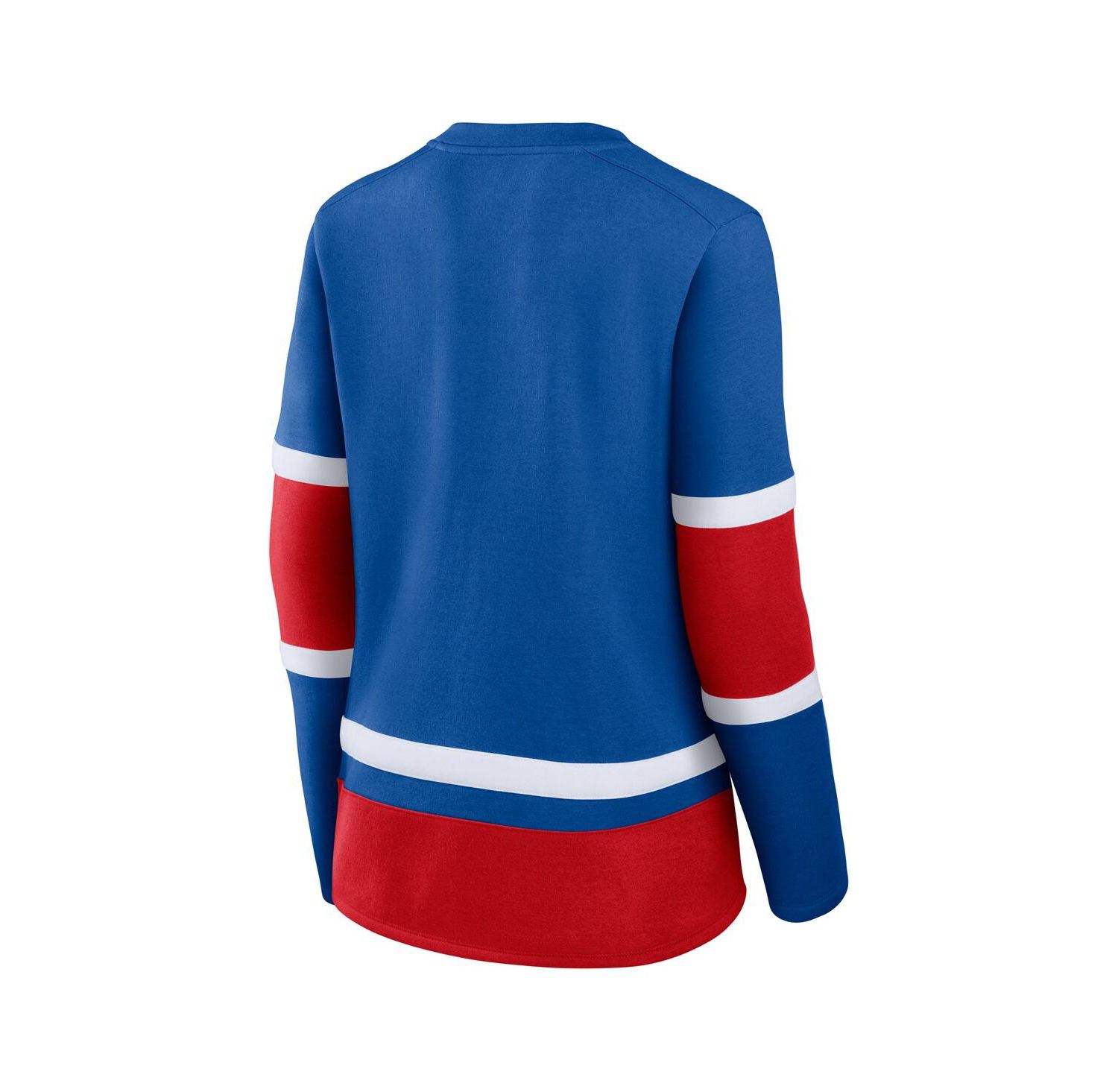 Women's Blue New York Rangers Prime Time Lace-Up Long Sleeve T-Shirt