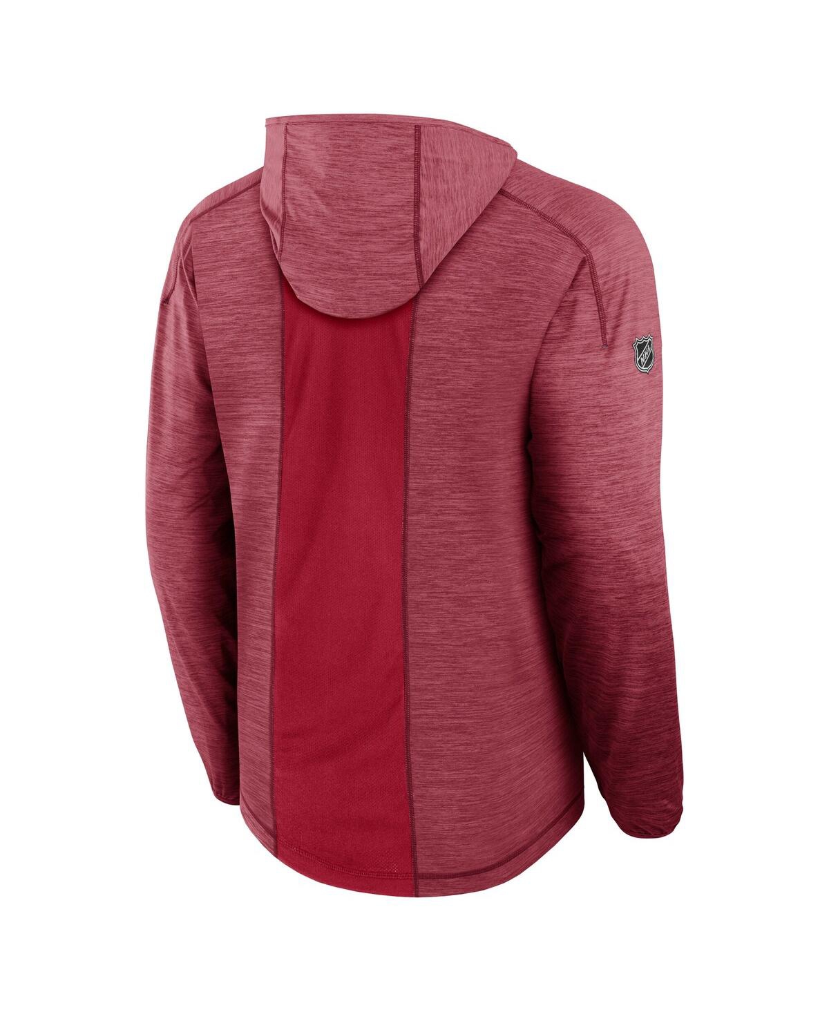 Fanatics Men's Red Montreal Canadiens Authentic Pro Rink Lightweight Pullover Hoodie In Red