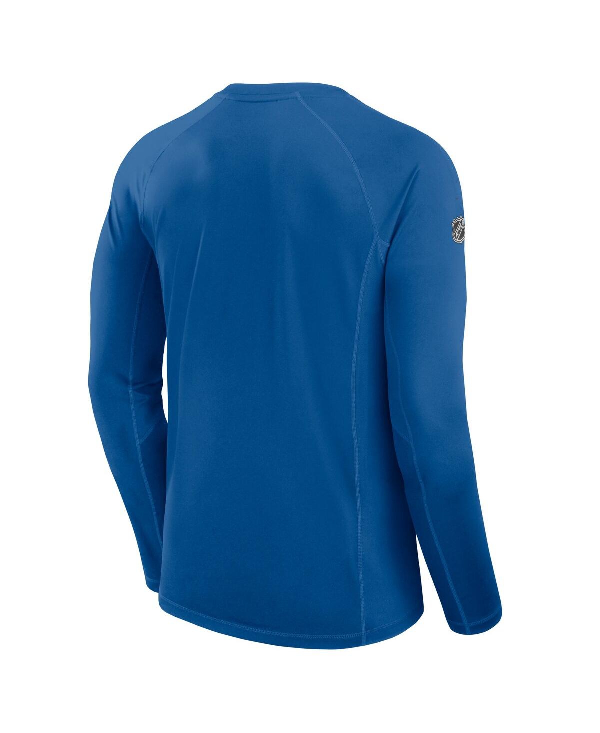 Fanatics Men's Blue Colorado Avalanche Authentic Pro Rink Tech Long Sleeve T-shirt In Blue