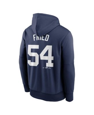 Men's Max Fried Navy New York Yankees Name Number Pullover Hoodie