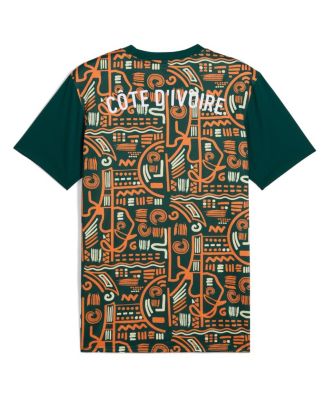 Мужская зеленая майка Puma для предматчевой подготовки к сезону 2025 года Национальной сборной Кот-д'Ивуара