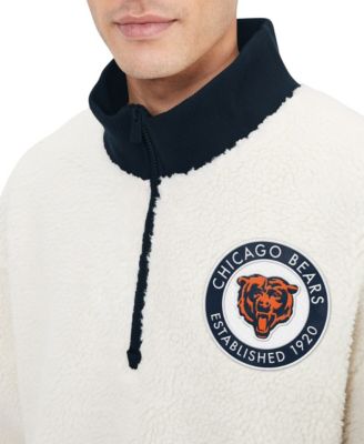 Men's Cream Chicago Bears Jordan Sherpa Quarter-Zip Sweatshirt
