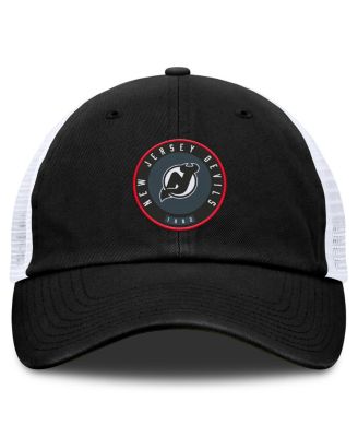 Men's Black/White New Jersey Devils Averie Trucker Adjustable Hat