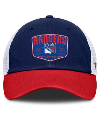 Men's Blue New York Rangers Fundamental One-Time Trucker Adjustable Hat