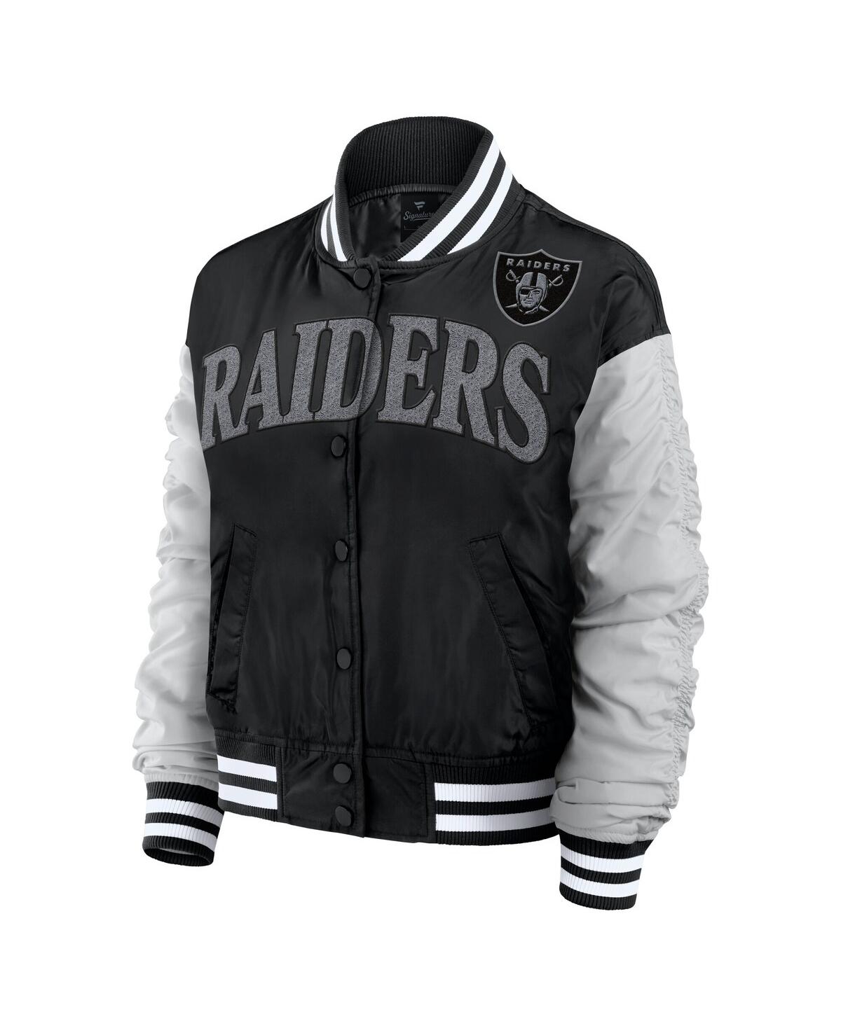 Fanatics Women's Black Las Vegas Raiders Elements Wave Full-snap Jacket In Black