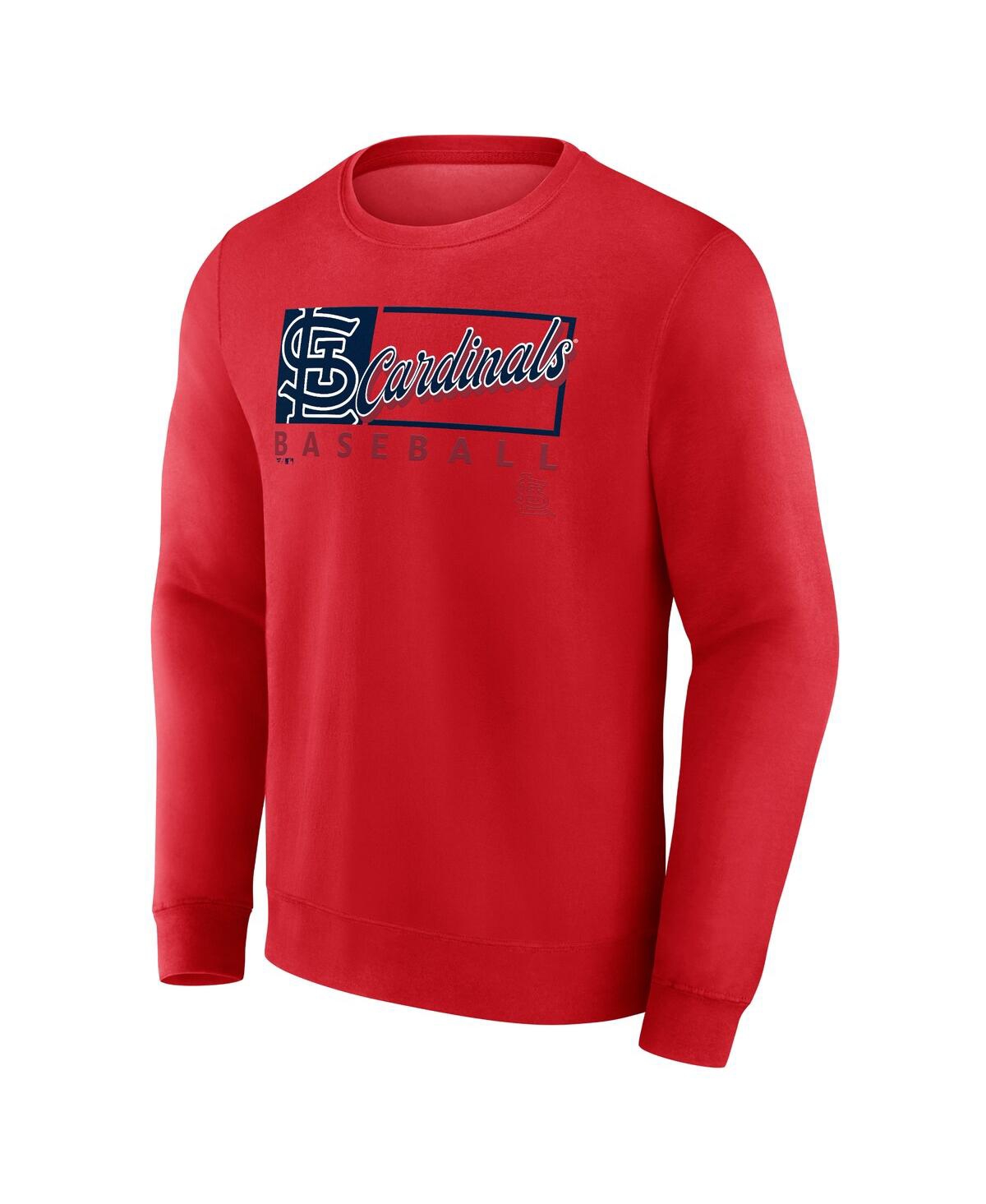 Fanatics Men's Red St. Louis Cardinals Focus Fleece Pullover Sweatshirt In Red