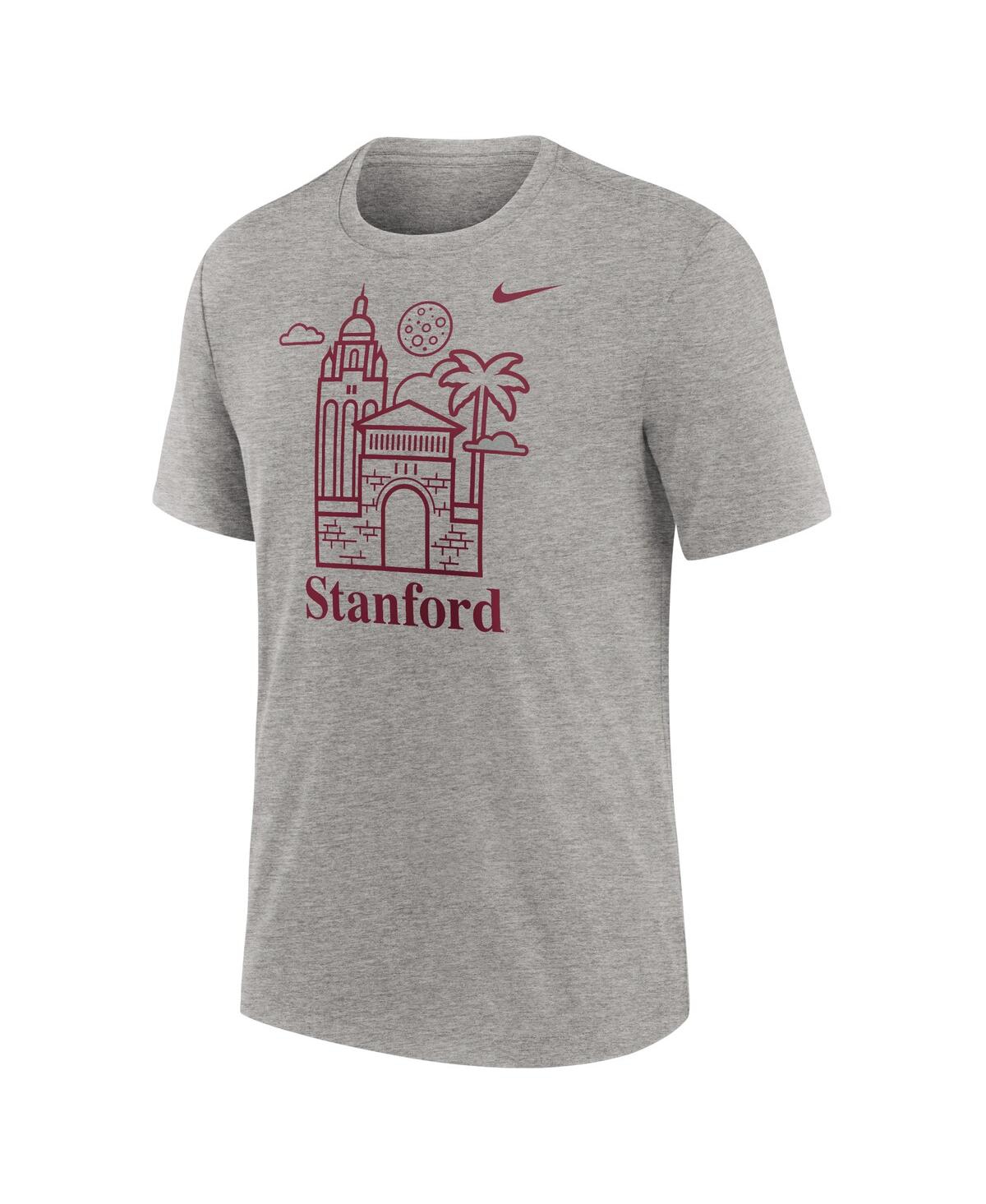 Nike Men's Heather Gray Stanford Cardinal Local Campus Time Honored Tradition Tri-blend T-shirt In Gray