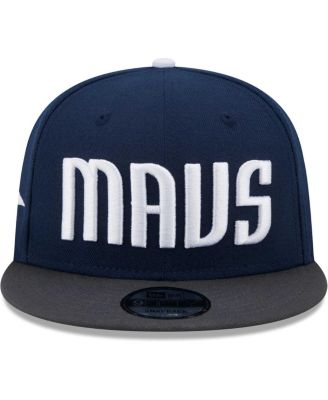 Men's Navy/Gray Dallas Mavericks Jersey Hook Statement Edition 9FIFTY Snapback Hat