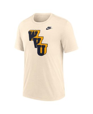 Мужская кремовая футболка Nike с логотипом West Virginia Mountaineers Vault, состоящая из трех частей