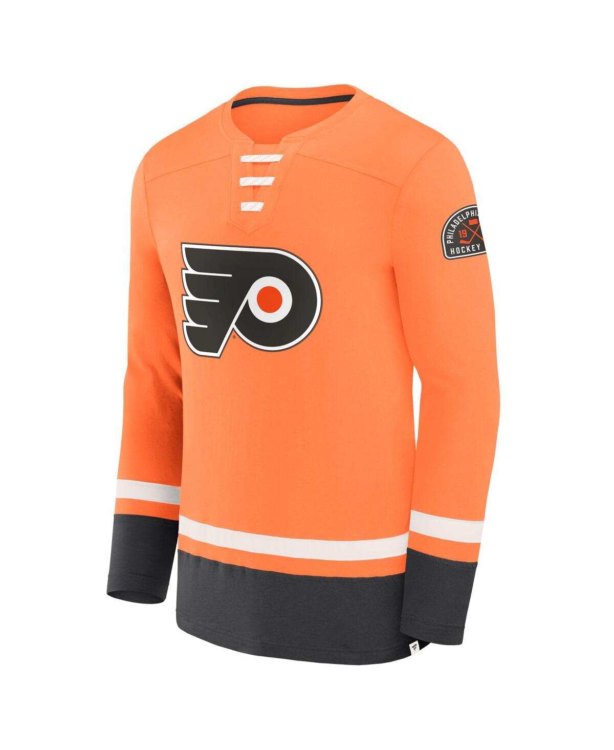 Fanatics Men's Orange Philadelphia Flyers Vintage High Point Long Sleeve T-shirt In Orange