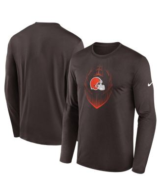 Nike - Men's Brown Cleveland Browns Legend Icon Long Sleeve T-Shirt