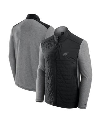 Fanatics - Men's and Women's Black/Heather Gray Philadelphia Eagles Front Office Tonal Full-Zip Jacket