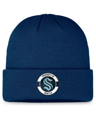 Fanatics - Men's Deep Sea Blue Seattle Kraken Authentic Pro Training Camp Cuffed Knit Hat