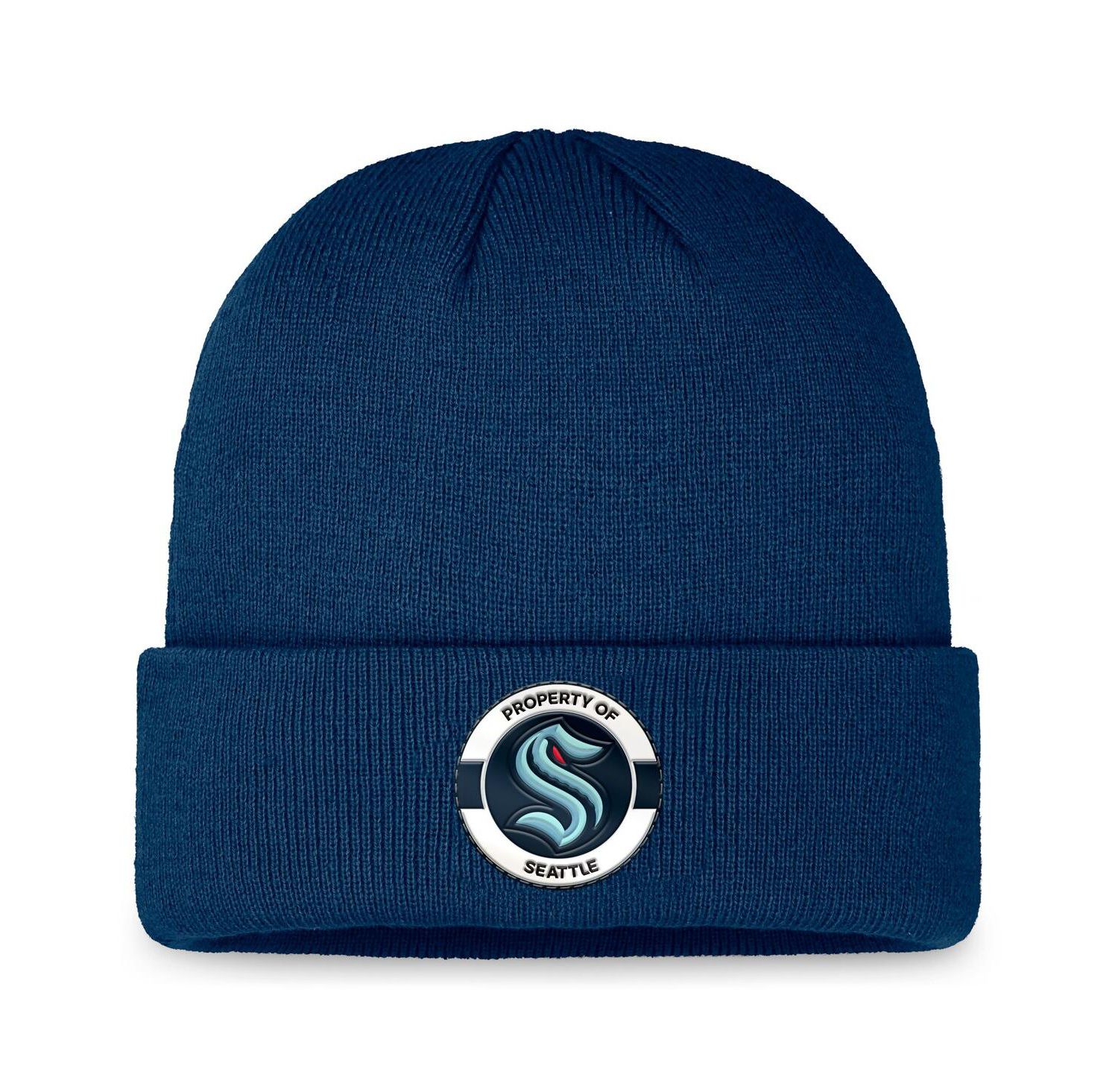 Men's Deep Sea Blue Seattle Kraken Authentic Pro Training Camp Cuffed Knit Hat