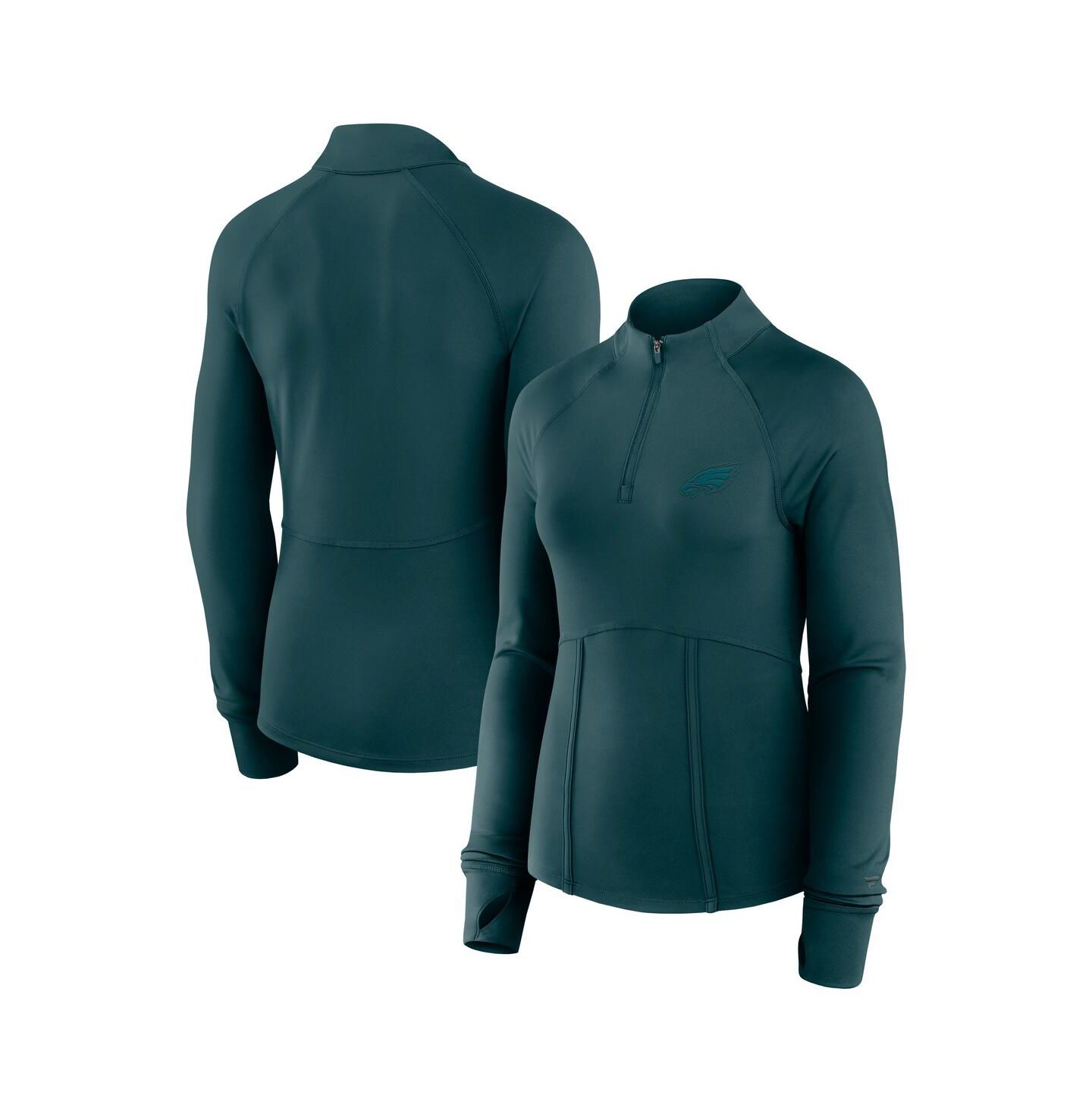 Женская куртка Fanatics Midnight Green Philadelphia Eagles Elements Quarter-Zip — фото 1