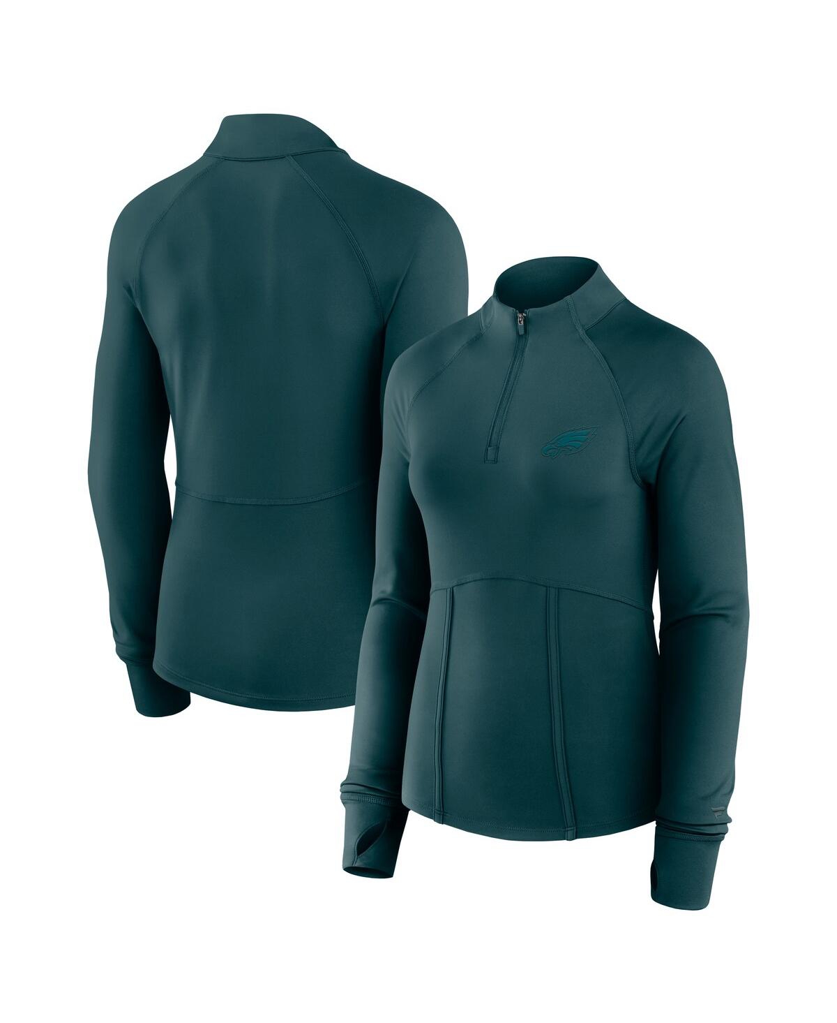 Fanatics Women's Midnight Green Philadelphia Eagles Elements Quarter-zip Jacket In Green